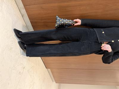 Premium , Siyah , Süet Jean Palazzo