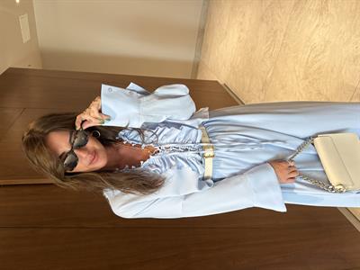 Orijinal Model , Önden Bağlamalı , Premium , Bebe Mavisi , Etek Takım