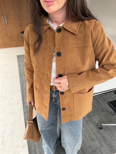 Orijinal Model , Premium Kalitede , Camel Süet Ceket