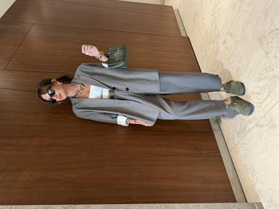 Düğme Detaylı , Premium , Haki Keten Pantolon