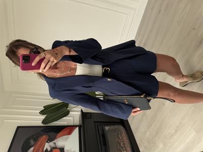 Lacivert, Premium Blazer & Şortlu Takım