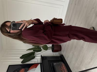 Orijinal Marka , %100 Pamuk , Bordo Premium Takım