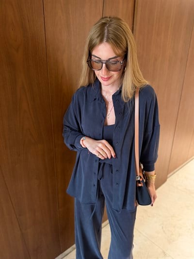 Örme Modal , Lacivert , Üçlü Takım