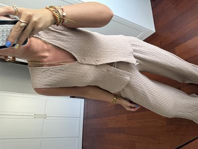 Ekstra Rahat , Bej , Premium Yelek & Pantolon Takım