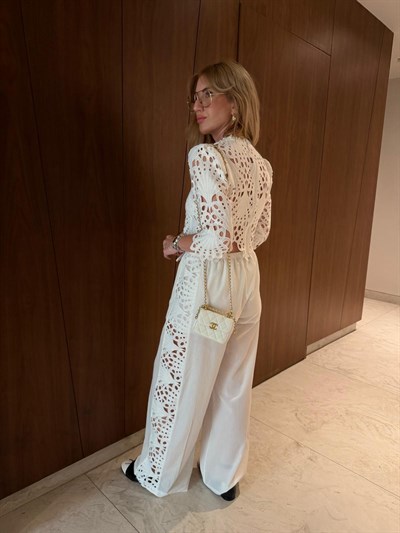 Orijinal Model , Güpürlü , Premium Bluz & Pantolon Takım 