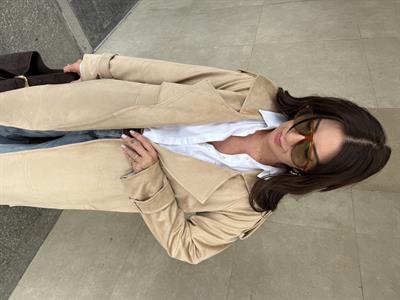 Premium , Bej , Süet Trençkot