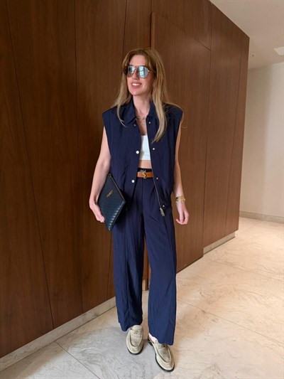 Lacivert , Yelek & Pantolon , Kıraşlı Takım