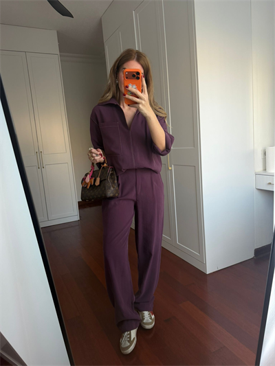 Orijinal Model , Beyaz Dikiş Detaylı , Tok Tencel , Mürdüm Takım