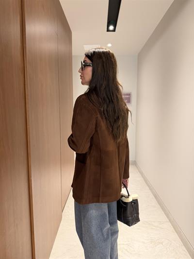 Orijinal Model , Premium Kalitede , Acı Kahve Süet Ceket