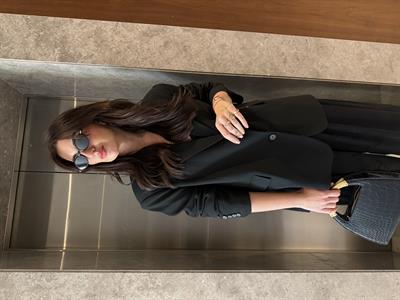 Siyah , Oversize , Premium Blazer Ceket