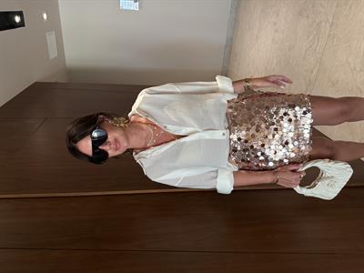 Gold , Likralı , Pul Payet Etek