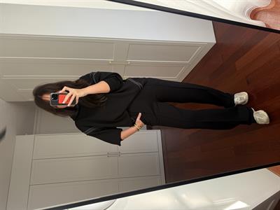 Siyah, Orijinal Model, Taş Biyeli Premium Modal Eşofman Takımı