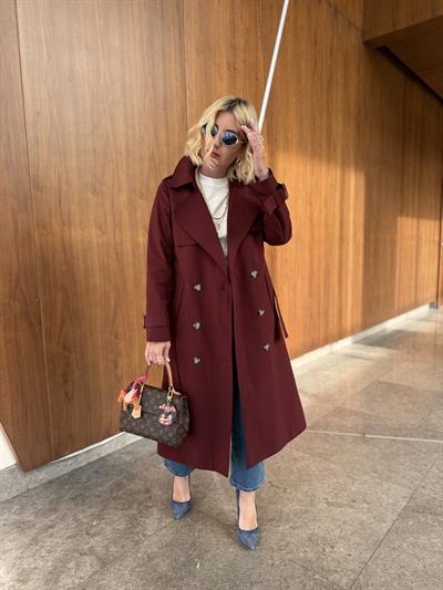 Orijinal Marka , Bordo , Premium Trençkot
