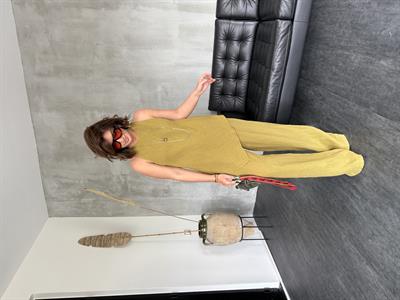 %100 Cotton , Yağ Yeşili , Premium , Keten Takım