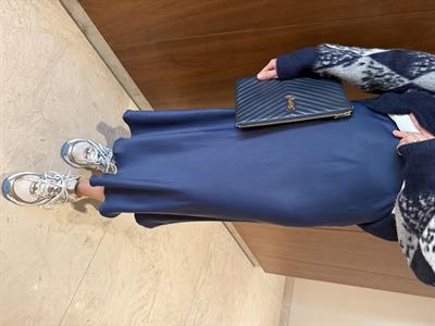 Beli Gizli Lastikli , Pamuk Saten , Lacivert Etek