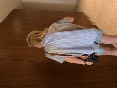 Orijinal Model, Poplin Garnilli Gri Tasarım Bluz