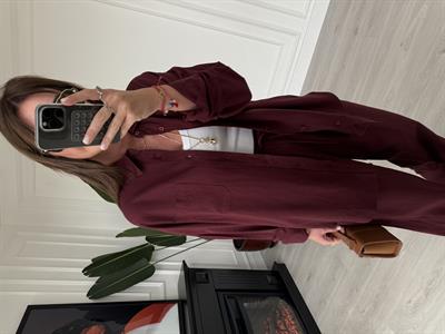 Orijinal Marka , %100 Pamuk , Bordo Premium Takım