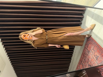 Orijinal Model , Double Krep Kumaş , Kemerli Tarçın Elbise