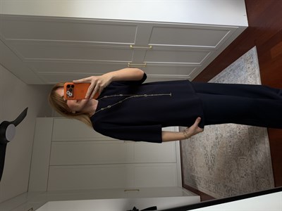 Yandan Yırtmaçlı , Lacivert Modal Takım