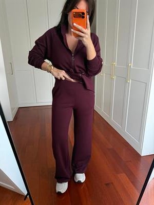 Orijinal Marka , Belden Büzgü Detaylı , Mürdüm Modal Takım