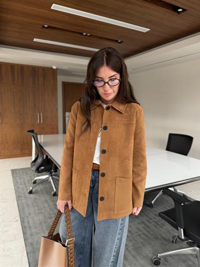 Orijinal Model , Premium Kalitede , Camel Süet Ceket