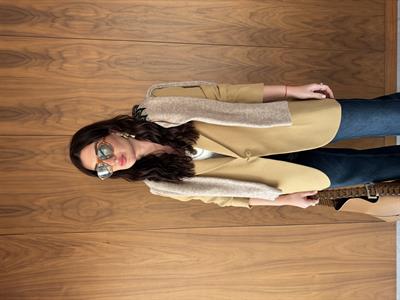 Çift Düğmeli , Kruvaze , Camel , Premium Blazer Ceket