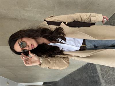 Premium , Bej , Süet Trençkot