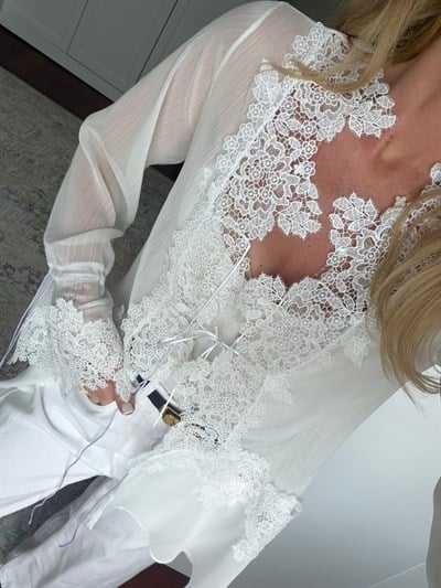 Orijinal Model , Dantelli Şifon Bluz