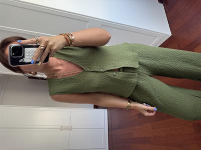 Ekstra Rahat , Yeşil , Premium Yelek & Pantolon Takım