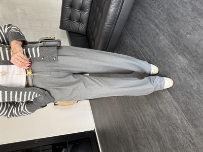 Özel Dokulu , Gri Palazzo Pantolon