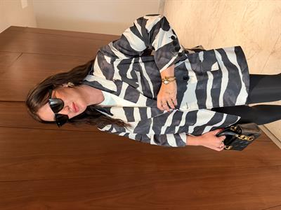 Orijinal Model , Zebra Desenli , Tok Saten Ceket