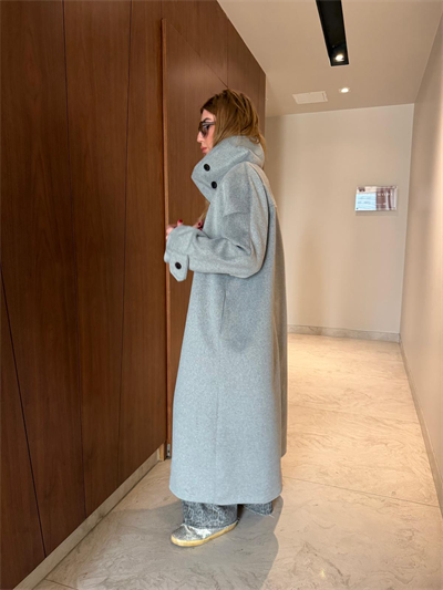 Orijinal Model , Gri , Premium Kaşe Kaban
