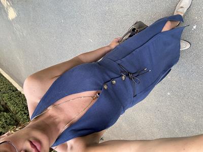 Lacivert Orijinal Model , Deri Kemerli , Premium , Yelek & Etek Takım