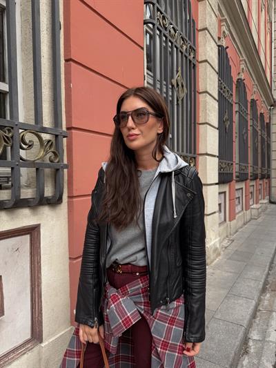 Çıkabilir Kapişonlu , Siyah Deri Ceket