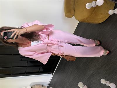 %100 Coton , Pembe , Önden Bağlamalı , Beli Lastikli , Müslim Takım