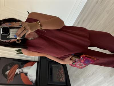 Kiremit , Tencel Modal , Bluz & Pantolon Takım