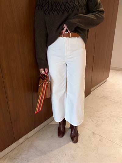 Orijinal Marka , Yumuşacık , Taba Kemerli , Beyaz , Palazzo Jean