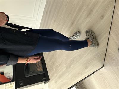 Marka Logolu Lacivert Toparlayıcı Tayt