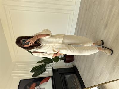 Müslin , Gümüş Simli , Gömlek & Pantolon Takım