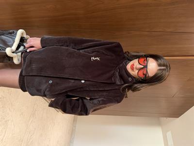 Acı Kahve , Premium Kürk Dokulu , Ceket & Etek Takım