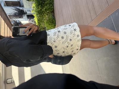 Üzeri İşlemeli, İçi Şortlu Etek