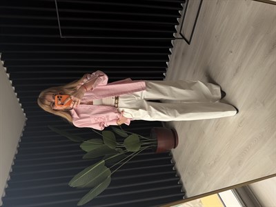 ZR Premium Beyaz Palazzo Pantalon