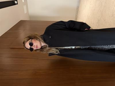 Orijinal Model , Premium Yün & Pamuk , Siyah Kaşe Palto