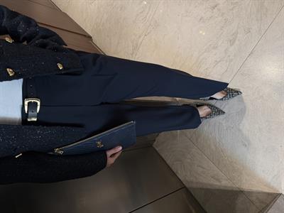 Deri Kemerli , Arkası Cepli , Lacivert Pantolon