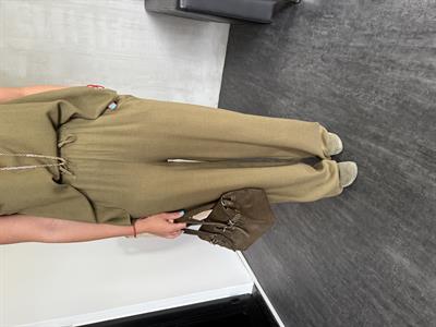 Haki , Beli Lastikli , Tencel Keten , Palazzo Pantolon