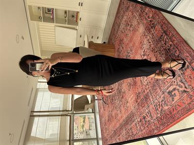 Ekstra Likralı , Premium , Fit Siyah Elbise