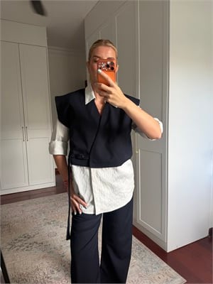 Orijinal Model , Krep & Poplin Mix , Lacivert Takım