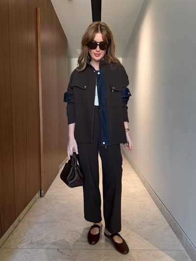 Kot Garnili , Full Likralı , Acıkahve Takım