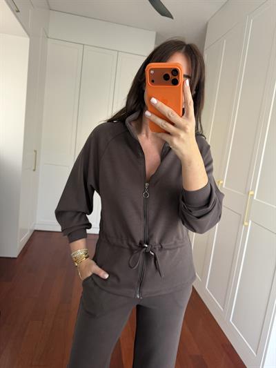 Orijinal Marka , Belden Büzgü Detaylı , Acı Kahve Modal Takım