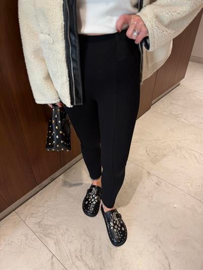 Orijinal Marka , Beli Korseli , Siyah Tayt Pantolon